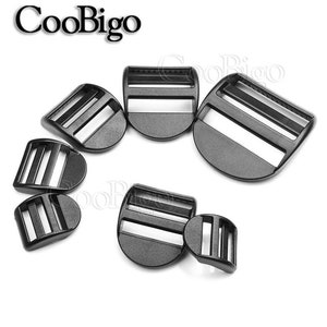 Webbing 20mm 26mm 32mm 38mm 50mm Plastic Ladder Lock Adjustable Slider Buckles For Tactical Backpack Straps Black Accessories #FLC460