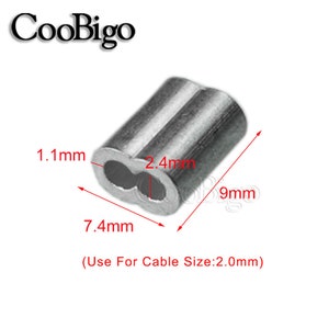 DIY Cable Connectors 100pcs Crimping Loop Sleeve Wire Rope Ferrule Aluminum 0.5/0.6/0.8/1/1 Aluminum Crimping Loop Sleeves For 2.5mm Wire Rope 100 Pack DIY Cable Connectors 100pcs Crimping Loop Sleeve Wire Rope Ferrule Aluminum 0.5/0.6/0.8/1/1 Aluminum Crimping Loop Sleeves For 2.5mm Wire Rope 100 Pack