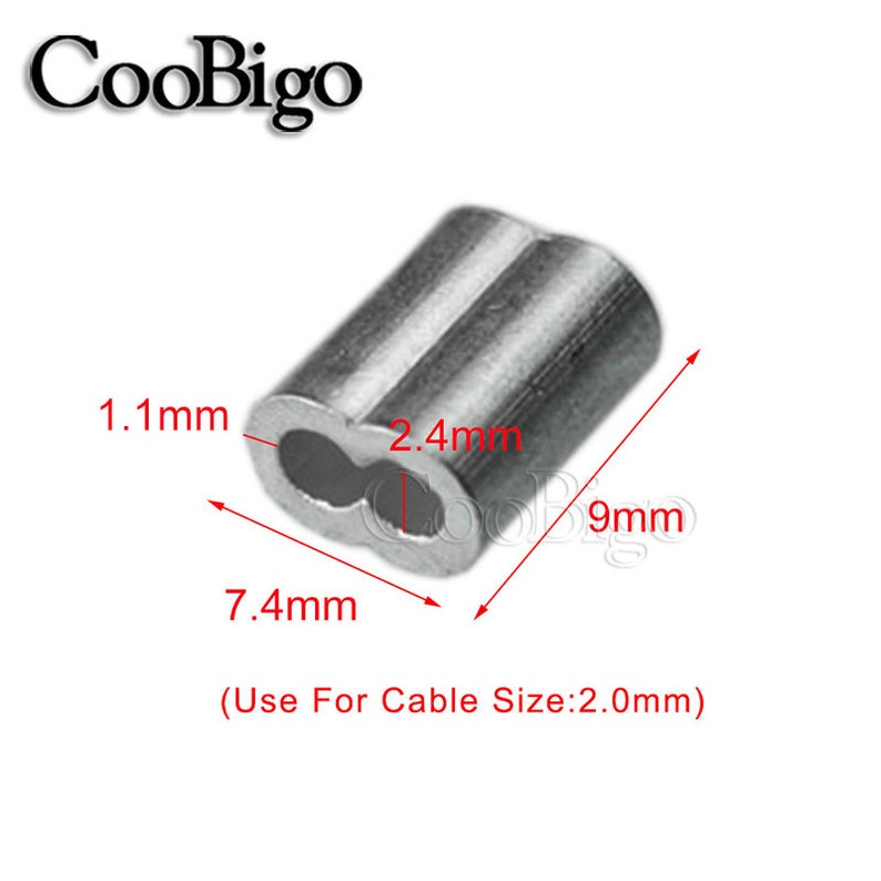 Lot De 100 Manchons Sertis Aluminium 1/16 - Pour Câbles, Attaches, Boucles - Neuf