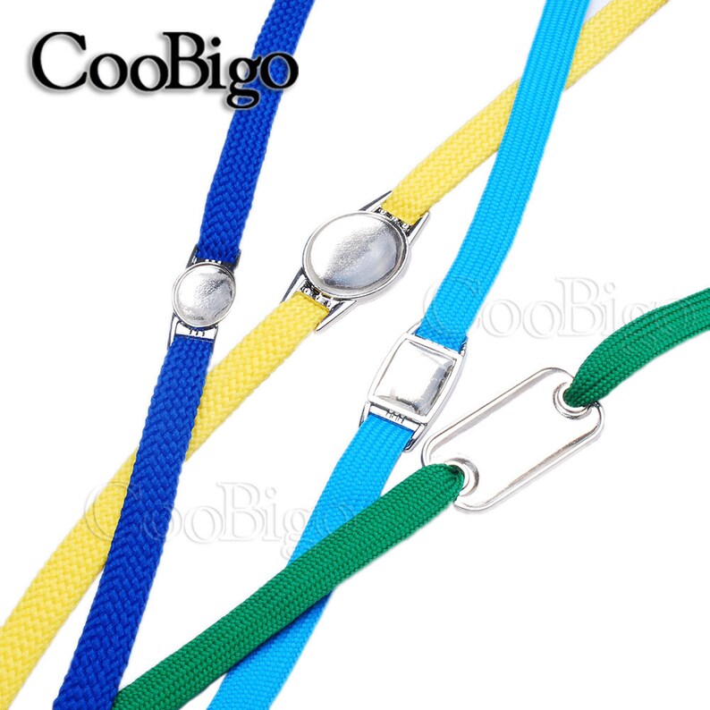 Blank Shoelace Charms With Clear Epoxy Stickers DIY Paracord Etsy