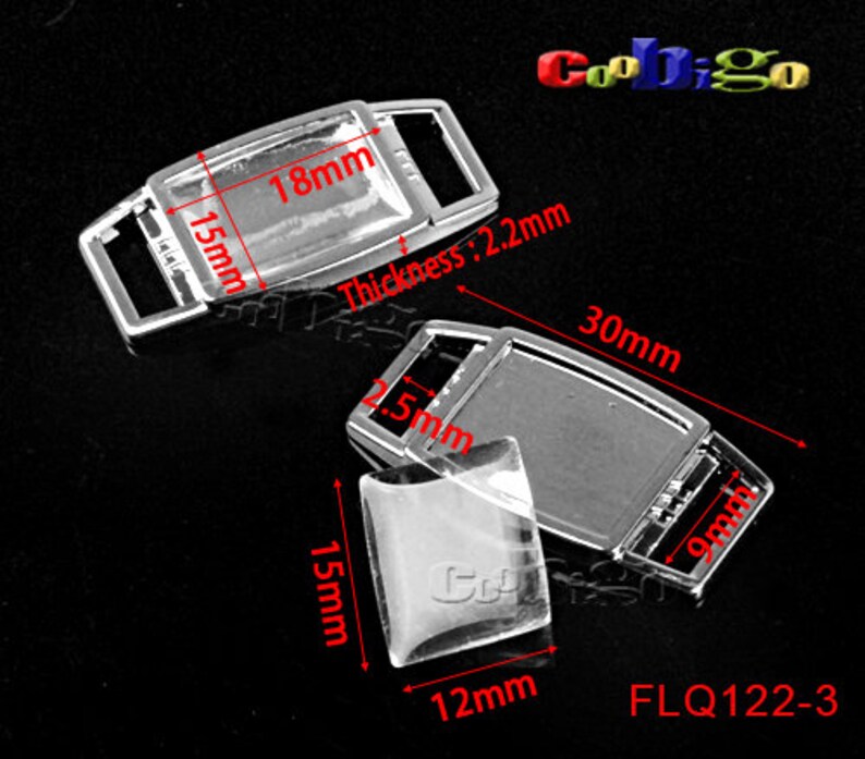 Blank Shoelace Charms With Clear Epoxy Stickers DIY Paracord Etsy