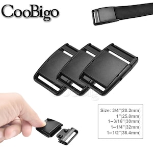 3/4"~1-1/2" プラスチックセンターリリースバックル プレスリリースバックル アウトドアバックパックバッグ荷物ウェビングストラップアクセサリー用
