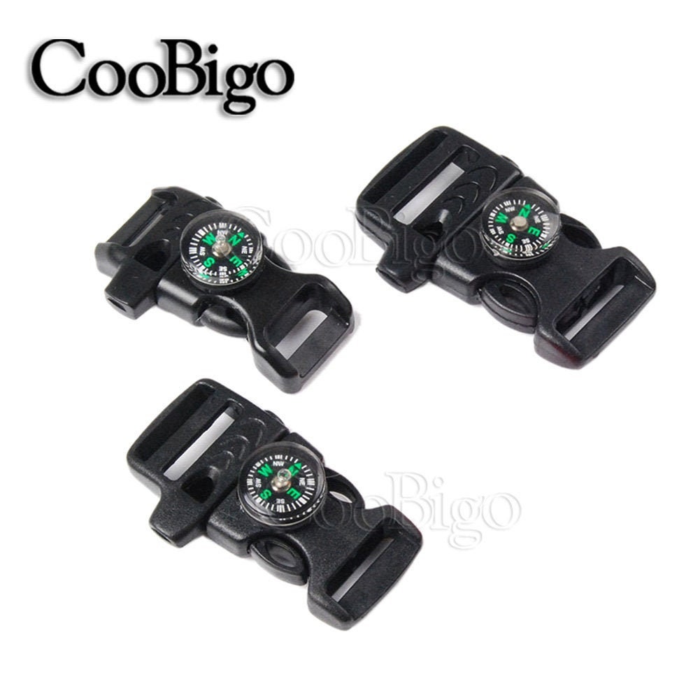 3/4"Plastic Side Release Outdoor Emergency Survival Camp Whistle Buckles 