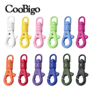 Plastic Swivel Spring Snap Hook For Weave Paracord Lanyard Buckle KeyChain Ring Accessory #FLC071(Mix-s)