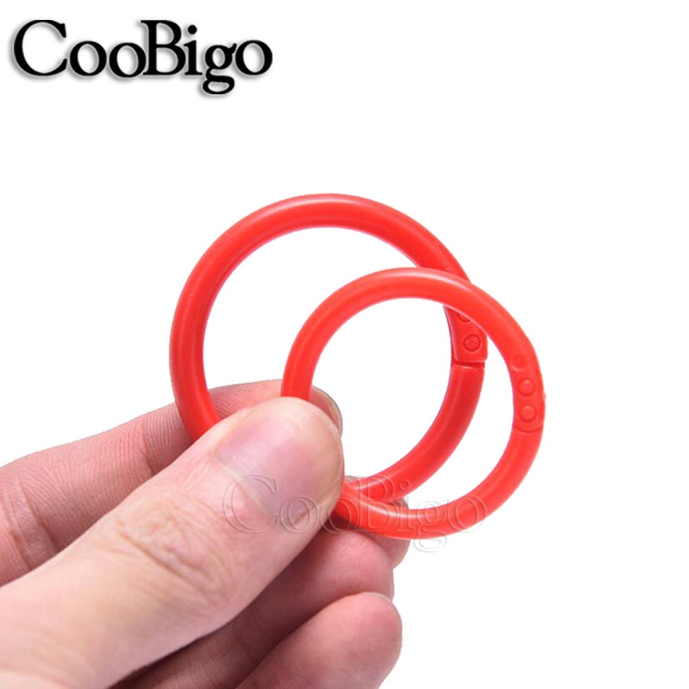 Uxcell 0.8 OD 0.6 ID Loose Leaf Rings Binder Ring Plastic for Book DIY  Scrapbook Notebook, Red 100 Pack 