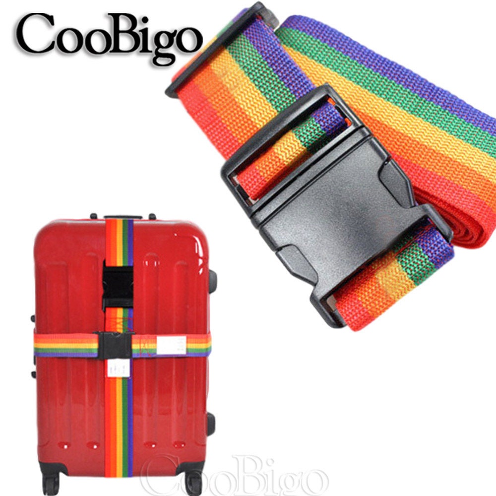 1pcs Adjustable Rainbow Luggage Belt Suitcase Strap for Safe