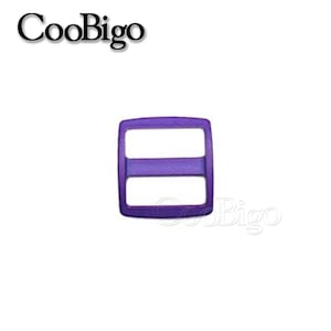 May include: Purple plastic slider buckle with two horizontal bars.