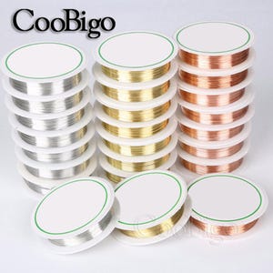 3 Roll Jewelry Making Copper Wire Bare Copper Wire For Bracelet Ring Bead Earrings Necklace Parts 0.2mm -1mm #FJA082-0.2mm~1mm