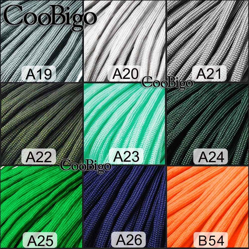 50FT Parachute 550 Cord Rope Mil Spec Type III 7 Core Strand Etsy