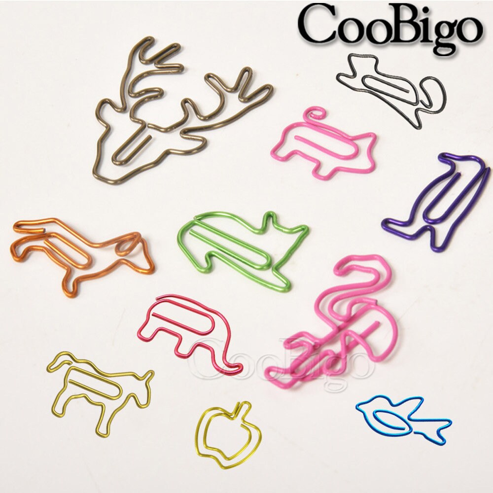 100 Pcs Cat Paper Clips - Colorful Animal Shaped Memo Clips With Storage Box