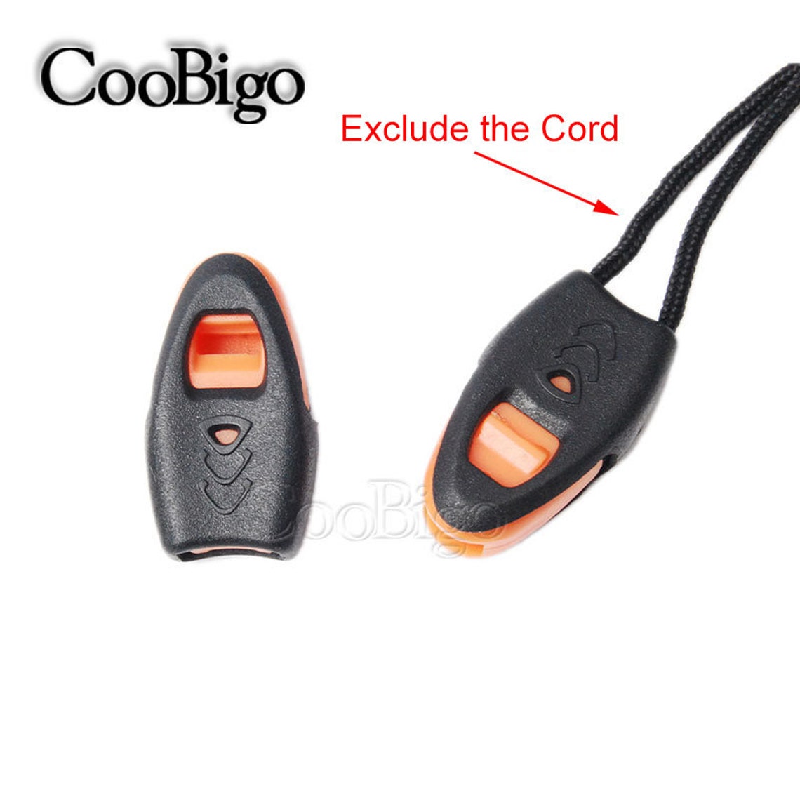 Emergency Whistle Orange Zipper Pull Cord Ends Lock for Etsy