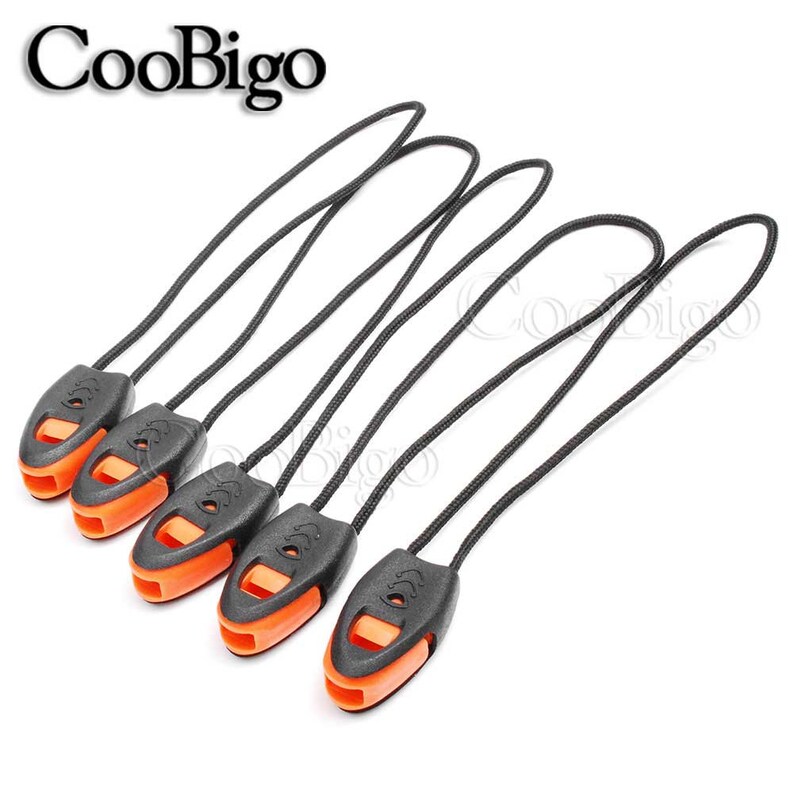 Emergency Whistle With Paracord Zipper Pull Cord Lock Ends Etsy