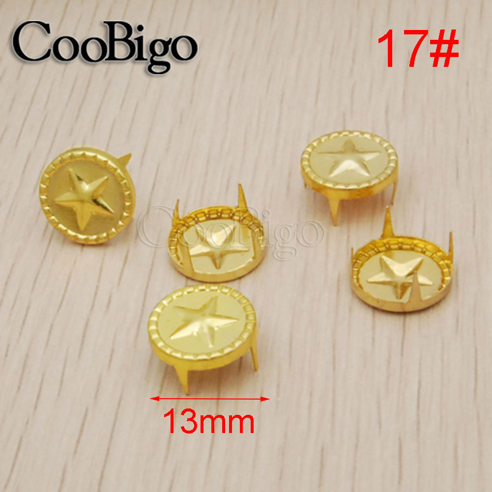 Star Shape Rivets Spike Studs 5 Claws Star Rivets Spots Nailhead Punk ...