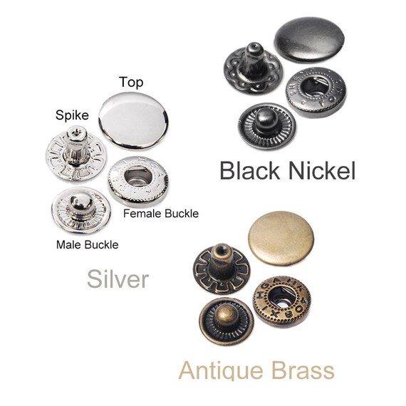 Press Button Fastener Snap  Metal Stud Button Snap Clothes