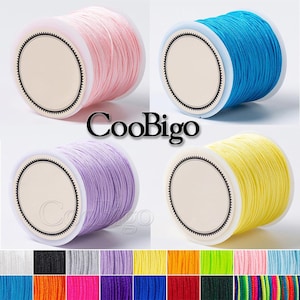 Braided Jewelry Cord Chinese Knot Beading Thread Tassels Nylon Cord Kumihimo String DIY Bracelet Necklace Jewelry Making #FJA083-C(Mixs)