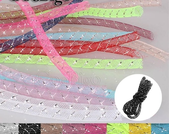 8mm Stripe Tubular Crin Horsehair Braid Tube Stretch Tubing for Cyberlox Hair Woven DIY Sewing Craft