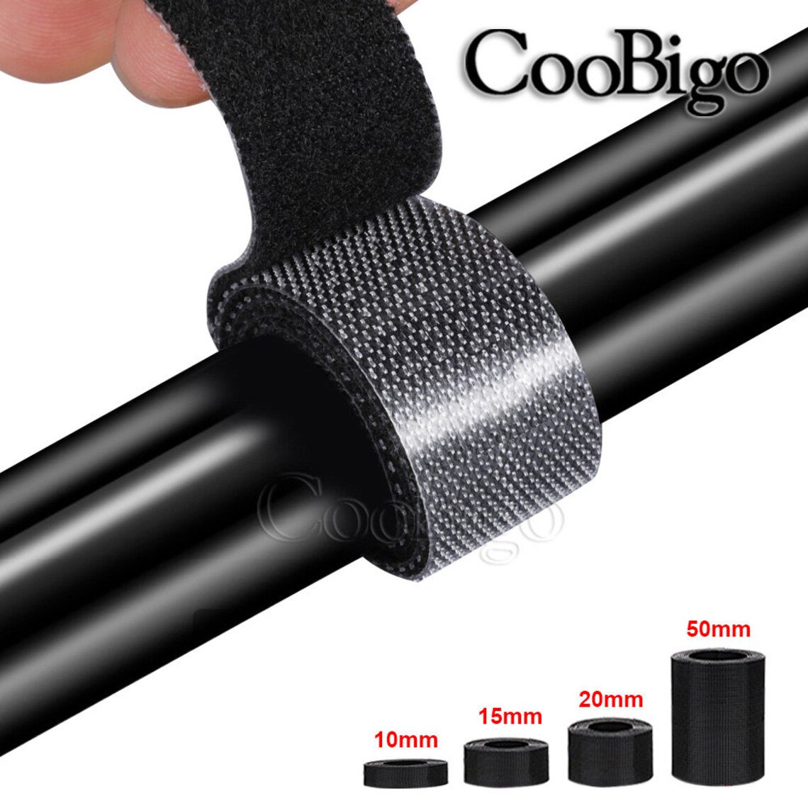 Self Gripping Strap Hook & Loop Fastener Tie Band Cable Wire Organizer ...