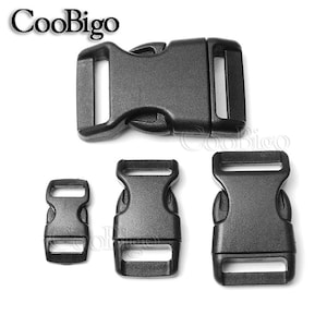 Plastic 3/8&quot; 5/8&quot; 3/4&quot; 1&quot; Side Release Buckle For DIY Paracord Bracelet Pet Collars Outdoor Survival Backpack Strap Accessories