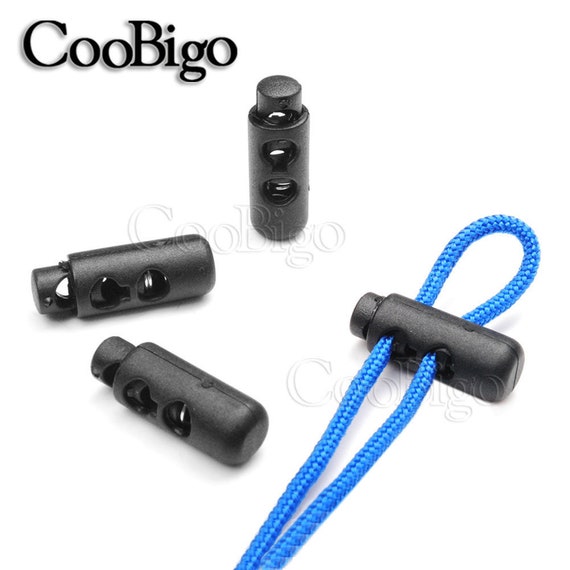 2 Hole Cord Lock Stopper Spring Drawstring Stopper Safety Breakaway Toggle  Rope Clip for Garment Backpack Shoe Accessory 