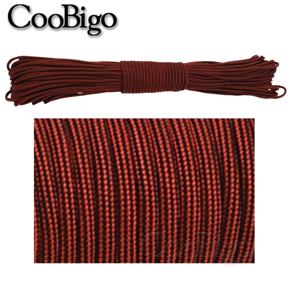 Demeras 550 Paracord Fallschirmschnur – 100 Meter, 9-strängig, Reflektierend, Für Outdoor, Survival & DIY (Wolf Brown)