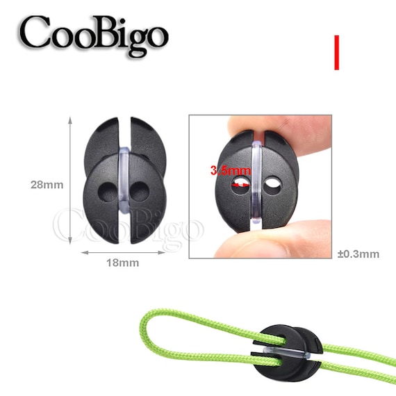 2 Hole Rotating Detachable Cord Lock Stoppers For Rope, Cord, Twine, &  String