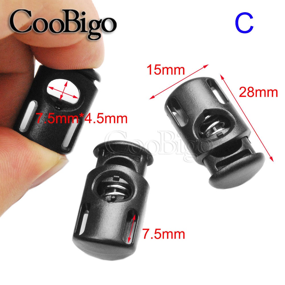 Lock Rope Stopper Plastic Cord Lock Stoppers Toggles Rope Ends Clamp Clip Apparel Bungee ...