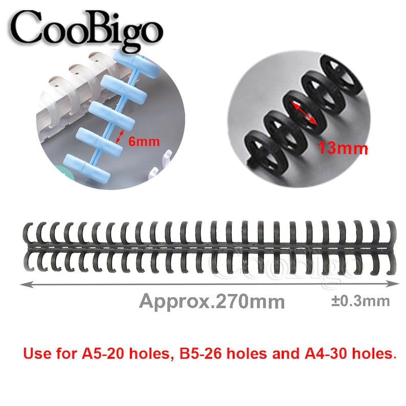 30 Holes Looseleaf Paper A4 Plastic Binding Spiral Rings Etsy UK