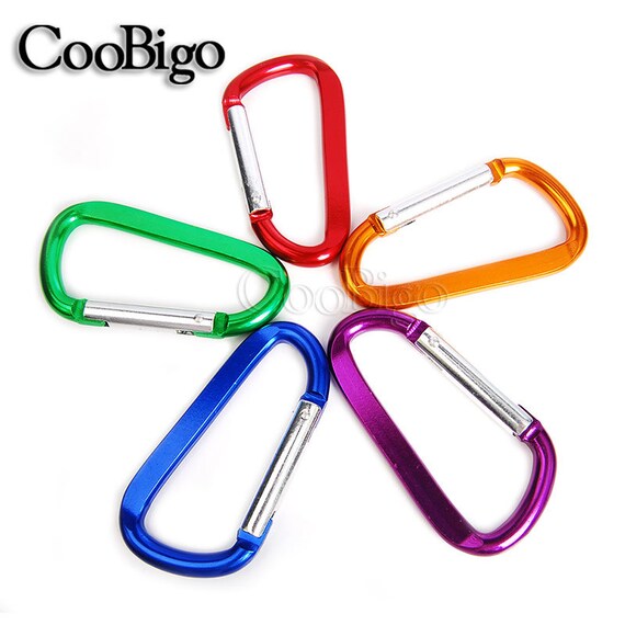 Carabiner Clip and Hook Bag, , Backpack Hanger Small Snap Hook Keyring Clip  Buckle Gear Clip for Travel Leash Hiking Accessories red and black 