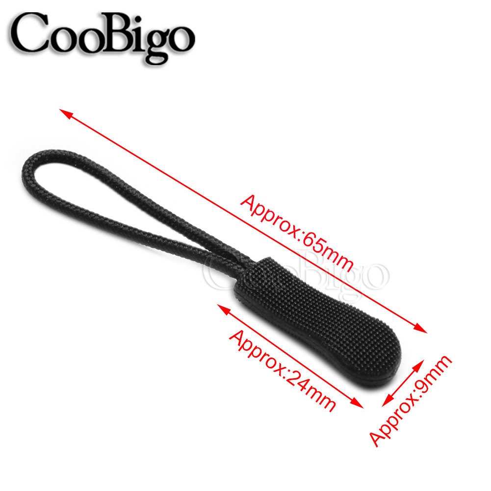 Bag Zipper Packing Rope Colorful Zipper Pulls Cord Rope Ends Lock Zip Clip Buckle for Outdoor ...
