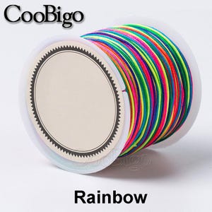 Braided Jewelry Cord Chinese Knot Beading Thread Tassels Nylon Cord Kumihimo String DIY Bracelet Necklace Jewelry Making #FJA083-C(Mixs) image 10