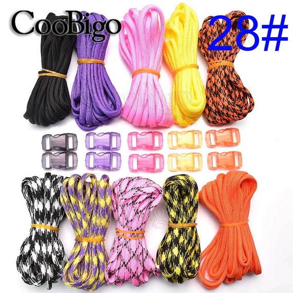 25 Pack 3/8 Paracord Clips, Curved Paracord Buckles Glow In the Dark,  Plastic Side Release Buckles for Parachute 550 Cord, Paracord Bracelets  Clasps