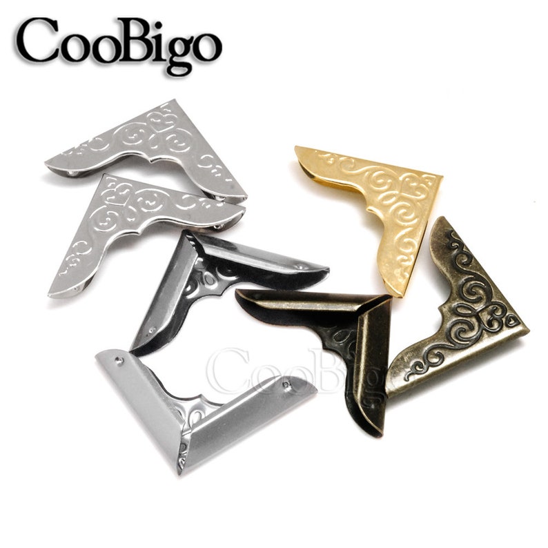 Length 23mm X 23mm Book Album Corner DIY Metal Albums Menus Folders ...