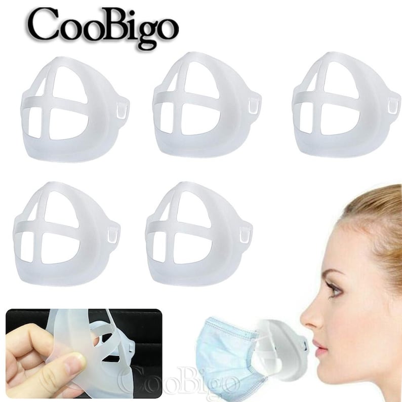 3D Face Mask Inner Support Frame Silicone Mouth Mask Bracket Washable ...
