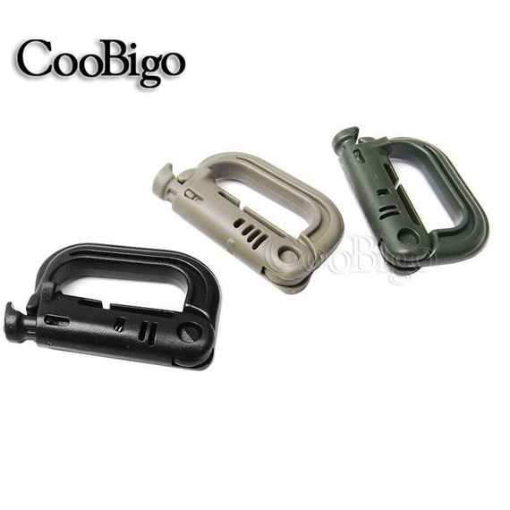5X GRIMLOC ARMY LOCKING Carabiner D Ring Snap Shackle Key Ring Tactical Backpack 