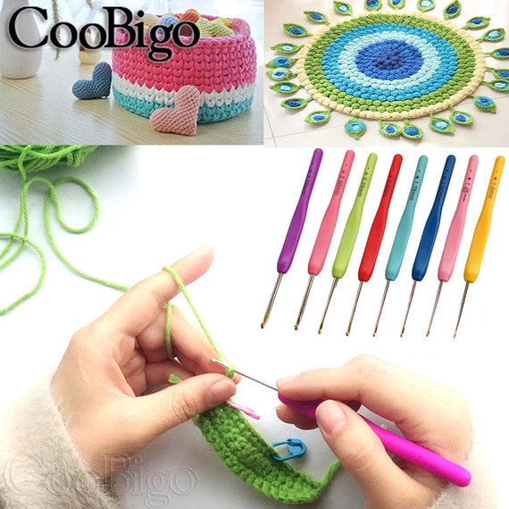 Beginners Crochet Hook Set With Soft Handle Knitting Needles
