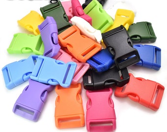 1" Side Release Buckle Curved Prarchute 550 Cord Paracord Bracelet Outdoor Backpack Strap Pets Collar Bag Accessories #FLC155-25C(Mix-s)