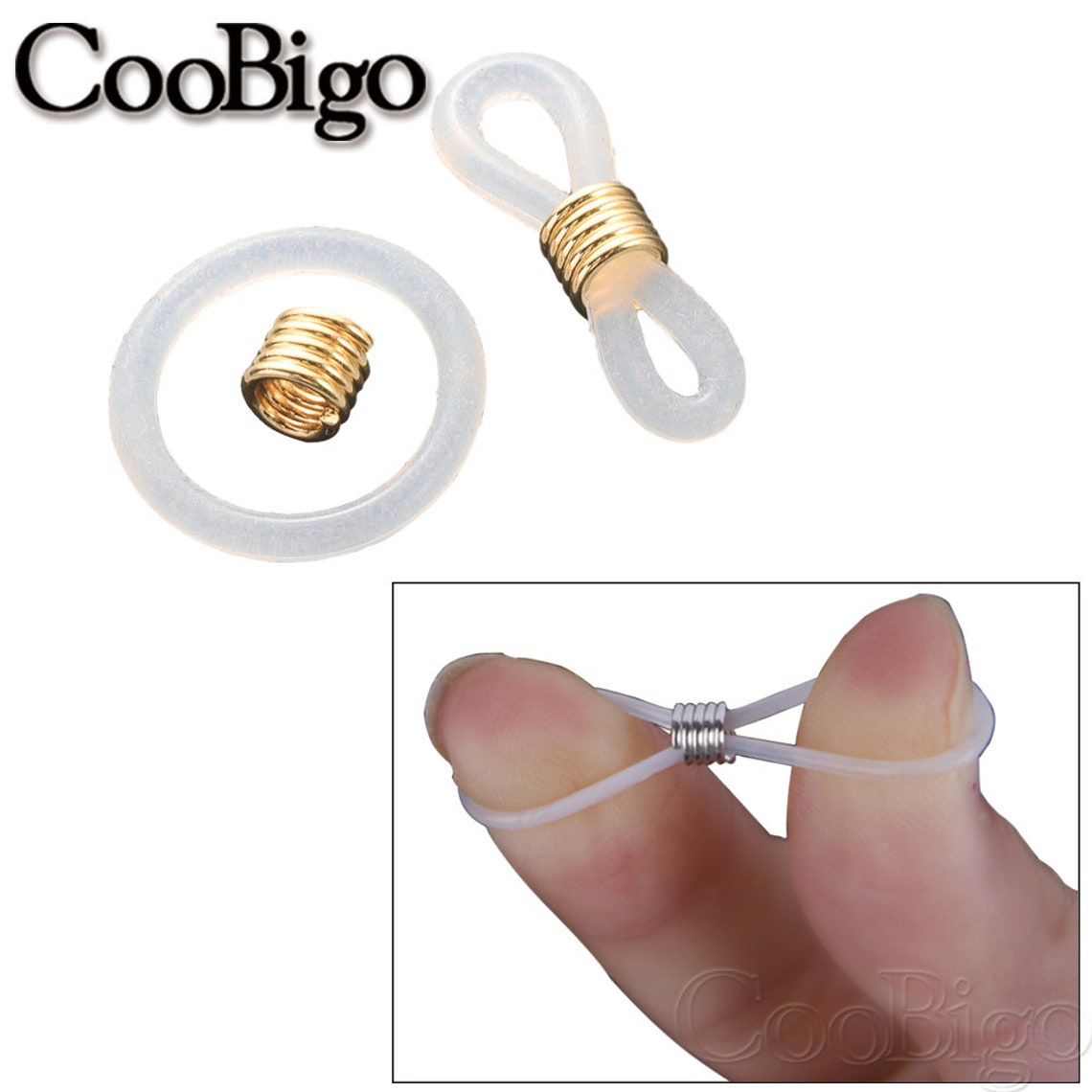 Spectacle Glasses Chain Eyeglasses Strap Holder Rubber Loops Ends for ...