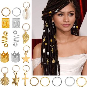 Goddess Hair Beads Gold Silver Braid Locs Accessories Hair Jewelry 
