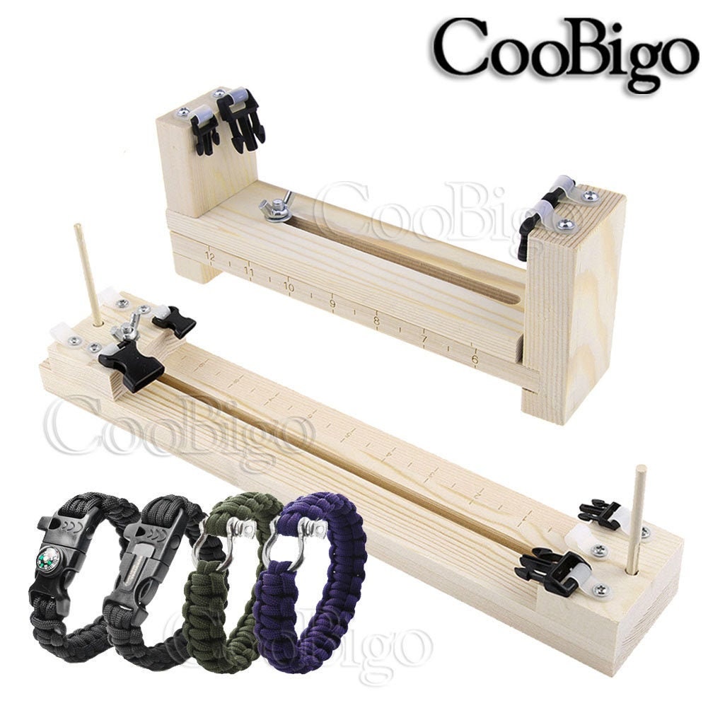 DIY jig solid wood paracord bracelet maker knitting tool Knot