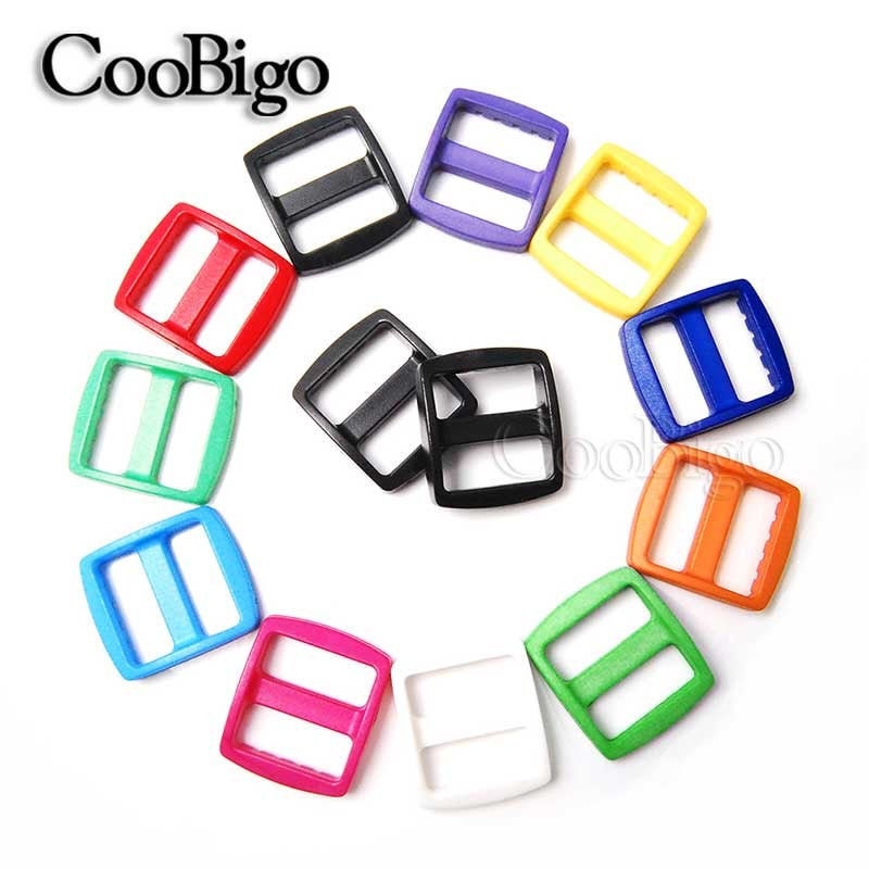 6 Fibbie Regolabili Triglide In Plastica Nera – Larghezza 25 Mm – Per Zaini, Cinture, Collari Per Cani – Accessori Per Riparazioni Fai Da Te