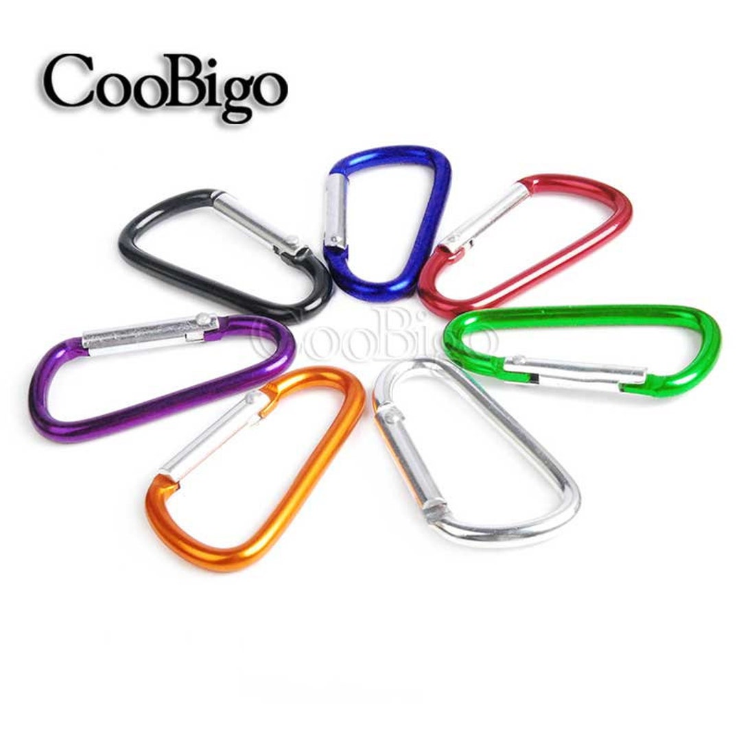 Wholesale 100Pcs 2 Colors Plastic Badge Strap Clip Carabiner