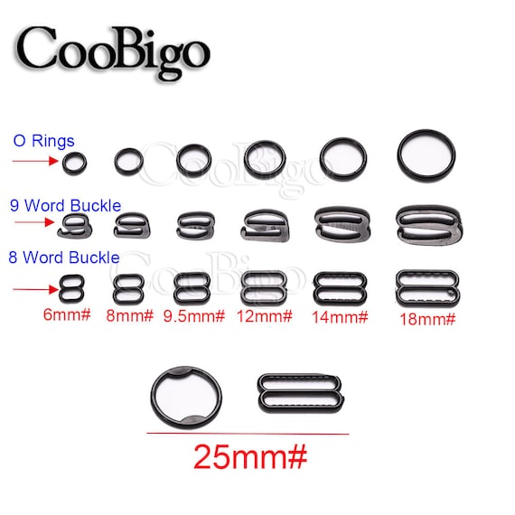 6mm25mm Plastic Bra Strap Adjuster Slider/ Hooks /O Rings Lingerie Adjuster  Buckle for Lingerie Adjustment DIY Accessories 