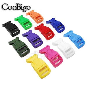 3/4"(19mm) Colorful Plastic Curved Side Release Buckles For Paracord Bracelet Outdoor Backpack Strap Bag DIY Accessories FLC041(Mix-s)