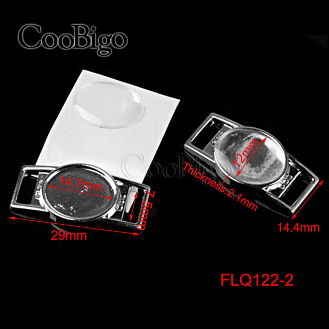 Blank Shoelace Charms With Clear Epoxy Stickers DIY Paracord Etsy