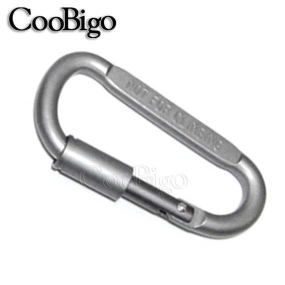 5PCS Aluminum Alloy Carabiner S-Ring Clip Hook Climbing Keychain Carabiner
