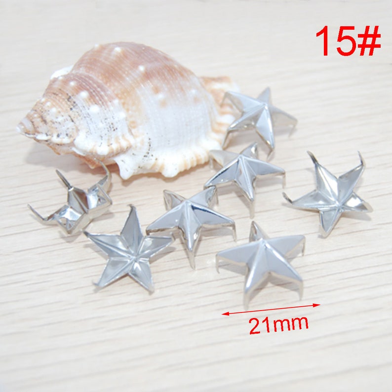 Star Shape Rivets Spike Studs 5 Claws Star Rivets Spots Nailhead Punk ...