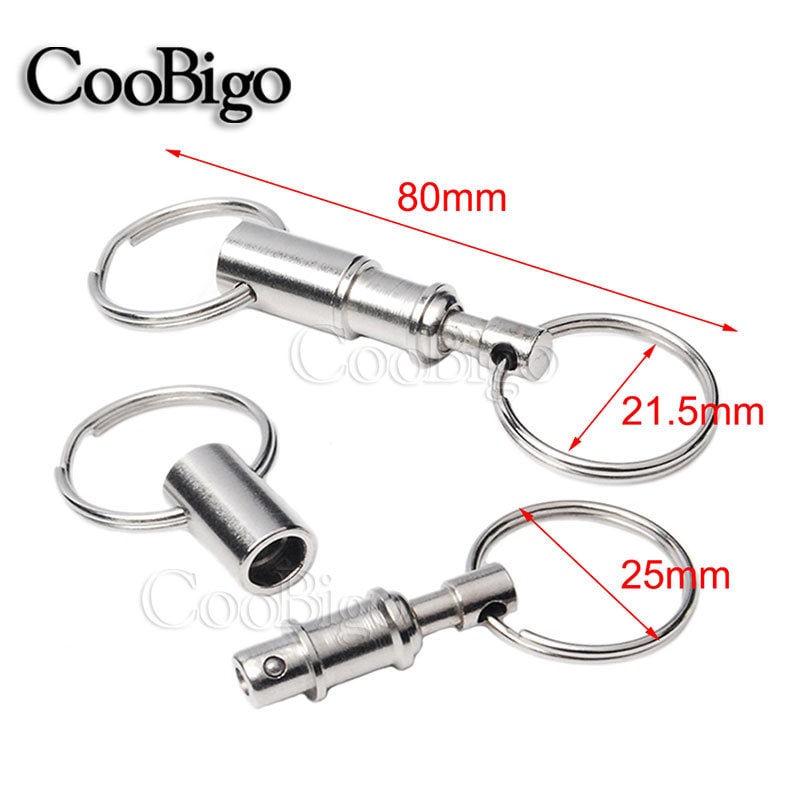 Quick Release Detachable Swivel Keychain Key Ring O Ring Double Split ...