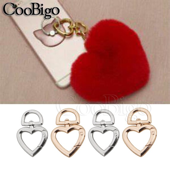 Metal Heart Shape Swivel Snap Lobster Clasp Hook for Handbag