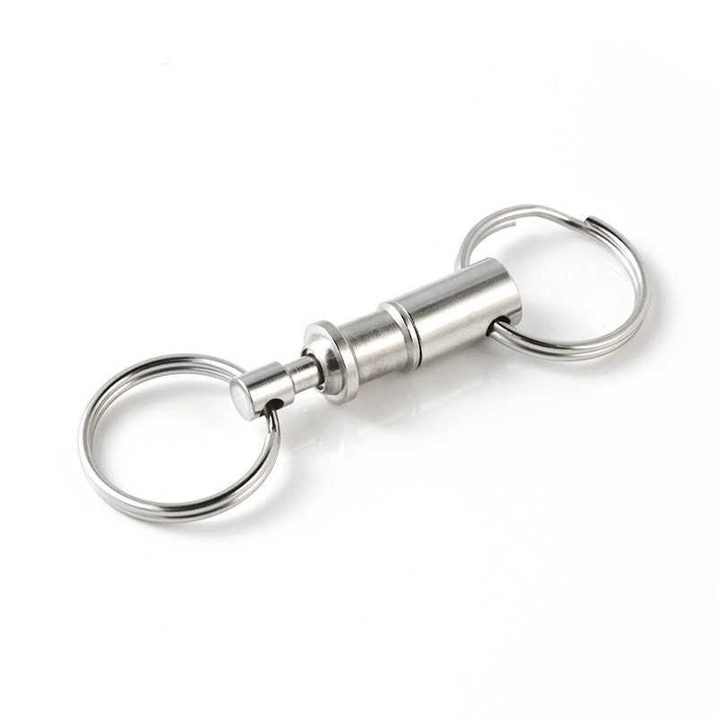 ATB 6 Metal Key Ring Detachable Pull Apart Keyring Keychain Quick Release Break Away