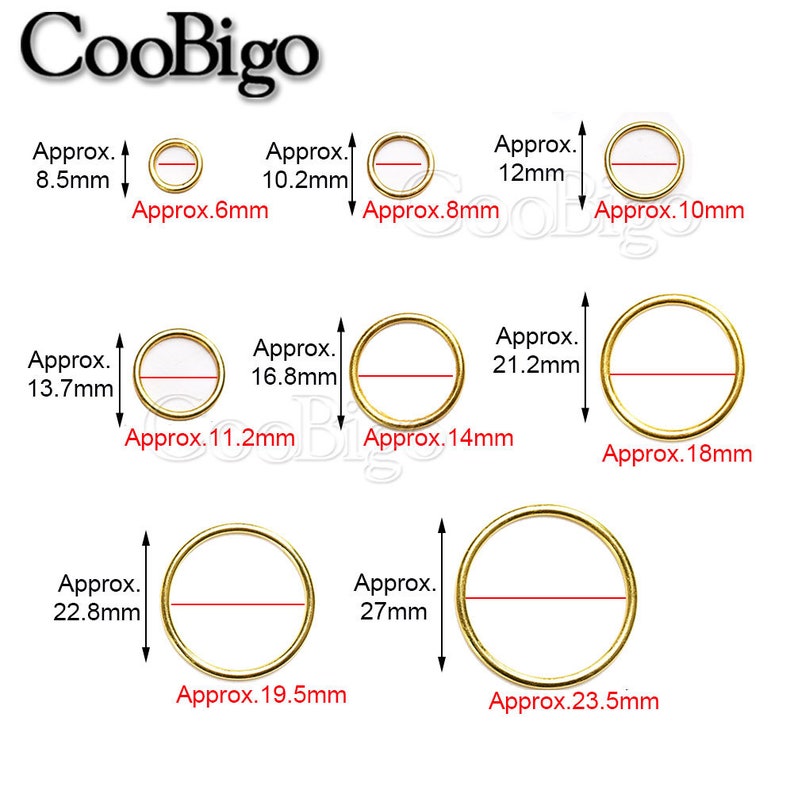 6mm25mm Metal Lingerie Bra Strap Ring Sliders Ajusteur Bikini Hook Pour Lingerie Ajustement Corset Jarretière BRICOLAGE Accessoires image 7